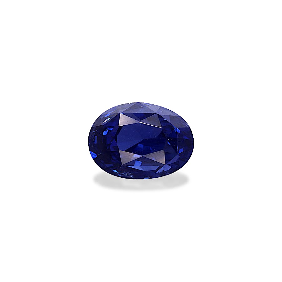 Important Natural Burmese Oval Cut Sapphire Round Cut Diamond