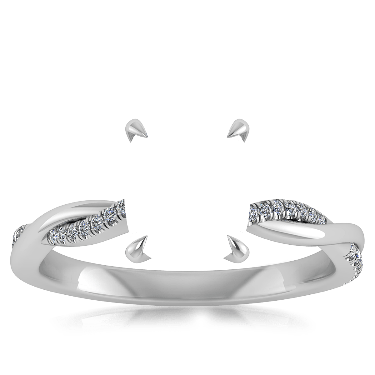 Minimal Entangled Natural Diamond Ring (Cushion_L)