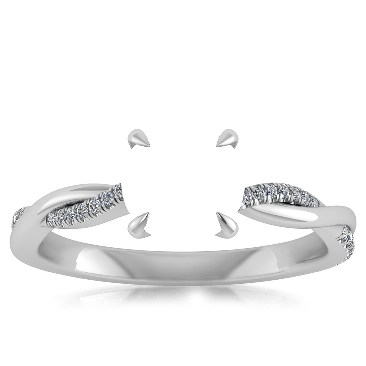 Minimal Entangled Natural Diamond Ring (Round)