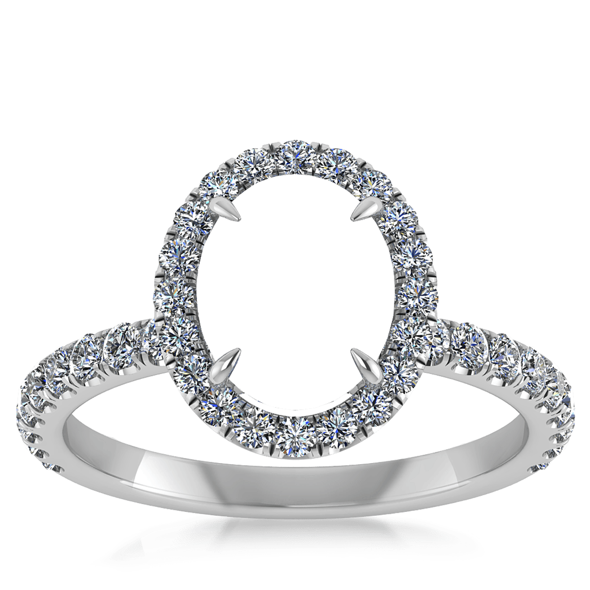 Luxe Halo Natural Diamond Ring (Oval)