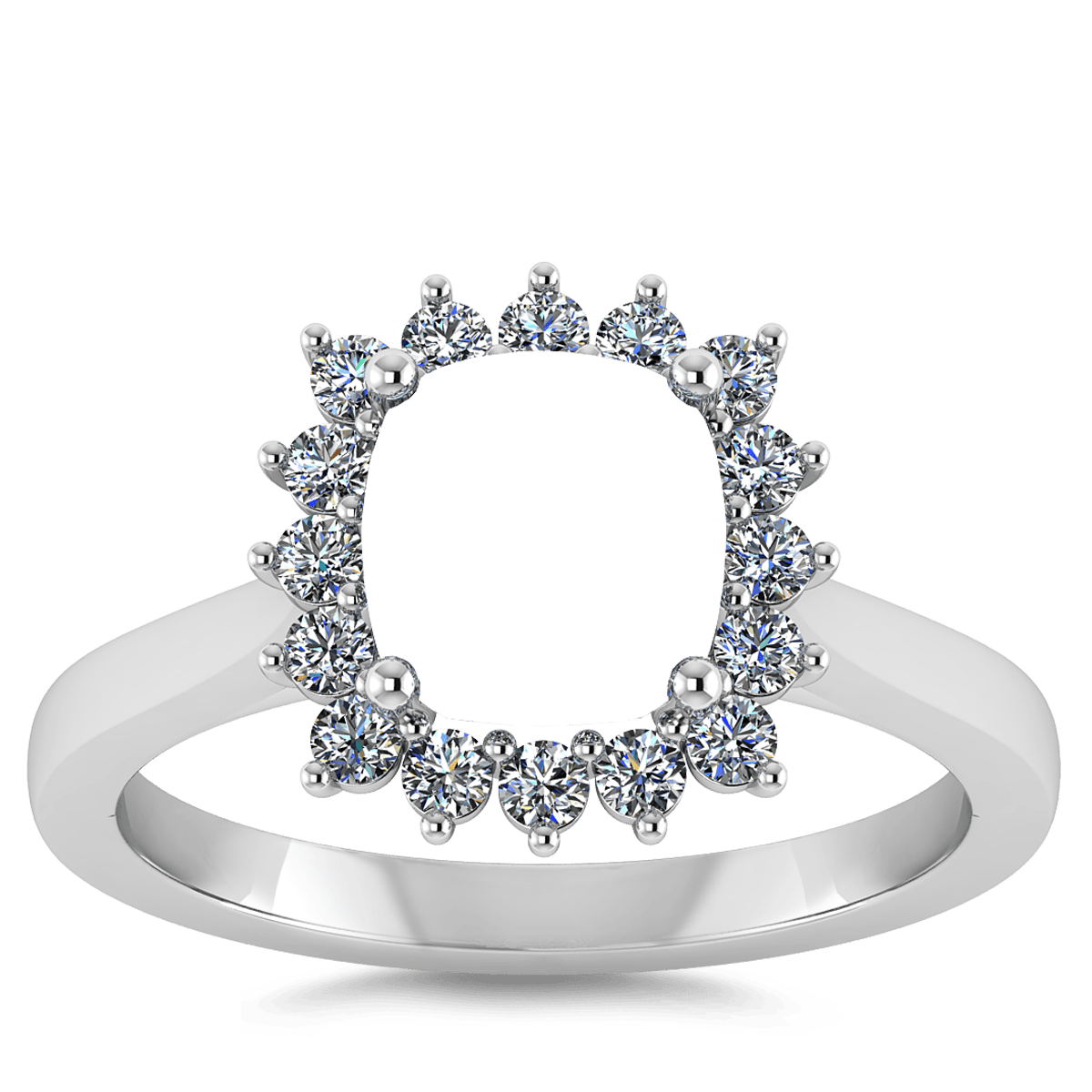 Vintage Halo Natural Diamond Ring (Cushion_L)