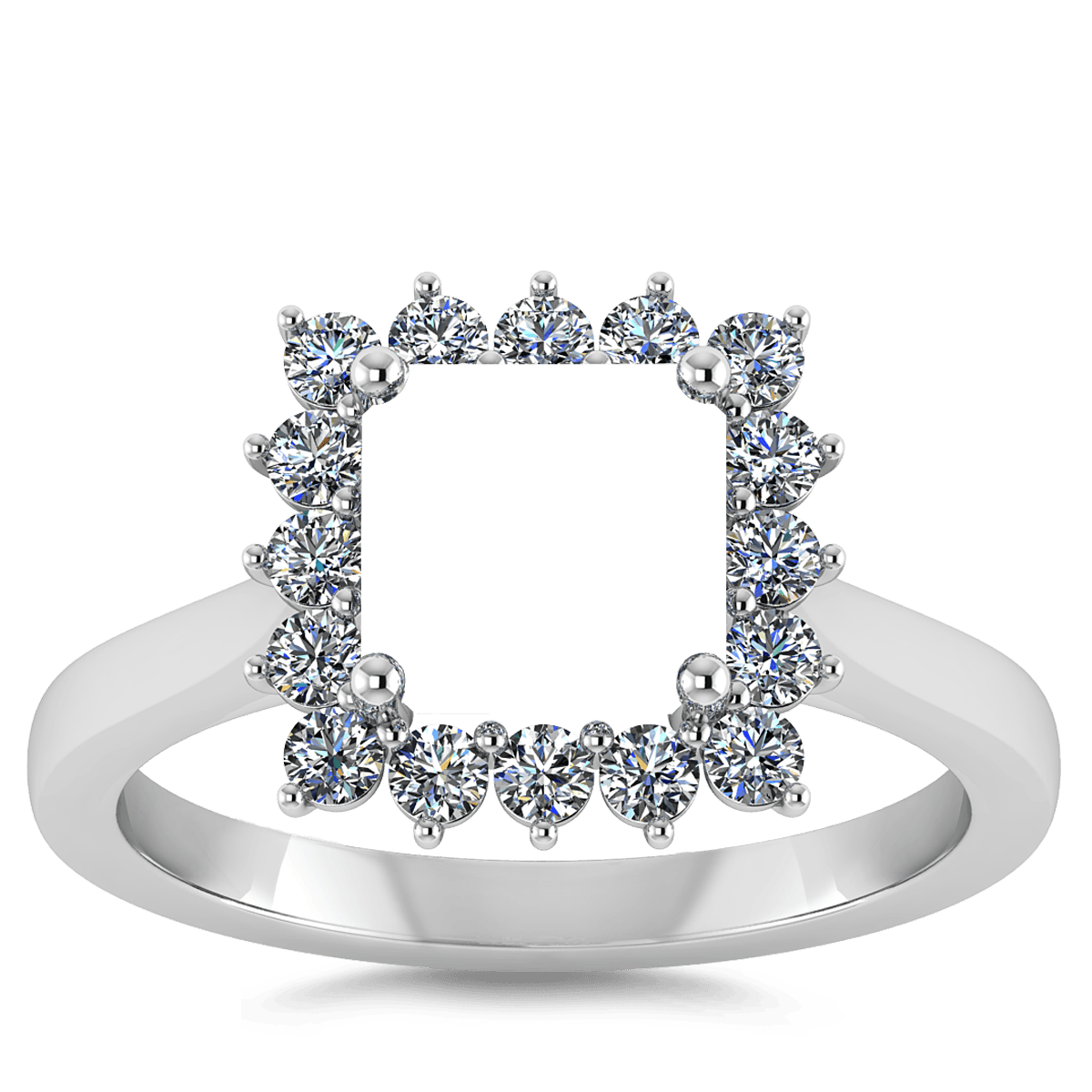 Vintage Halo Natural Diamond Ring (Square)