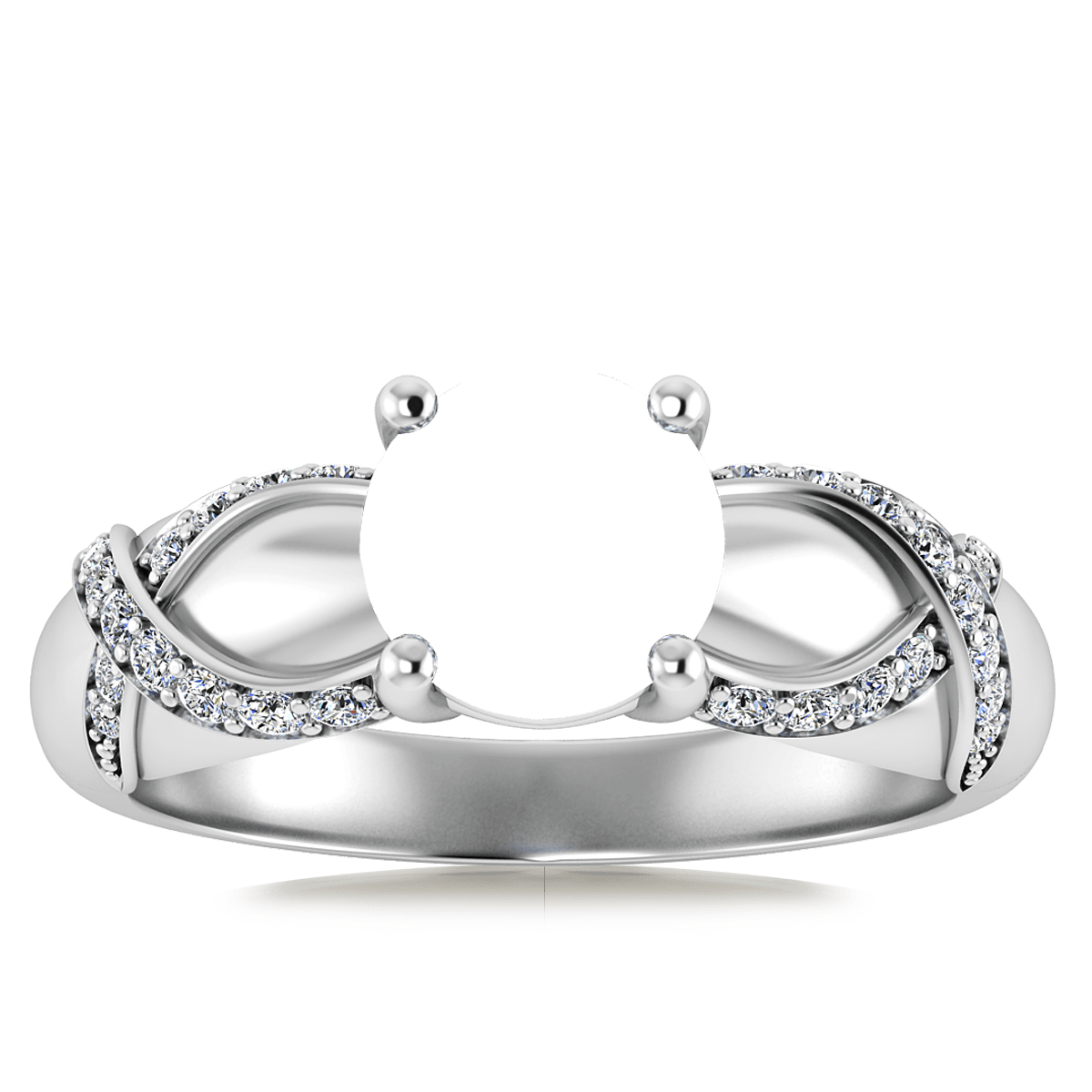 Nature Entangled Vintage Natural Diamond Ring (Round)