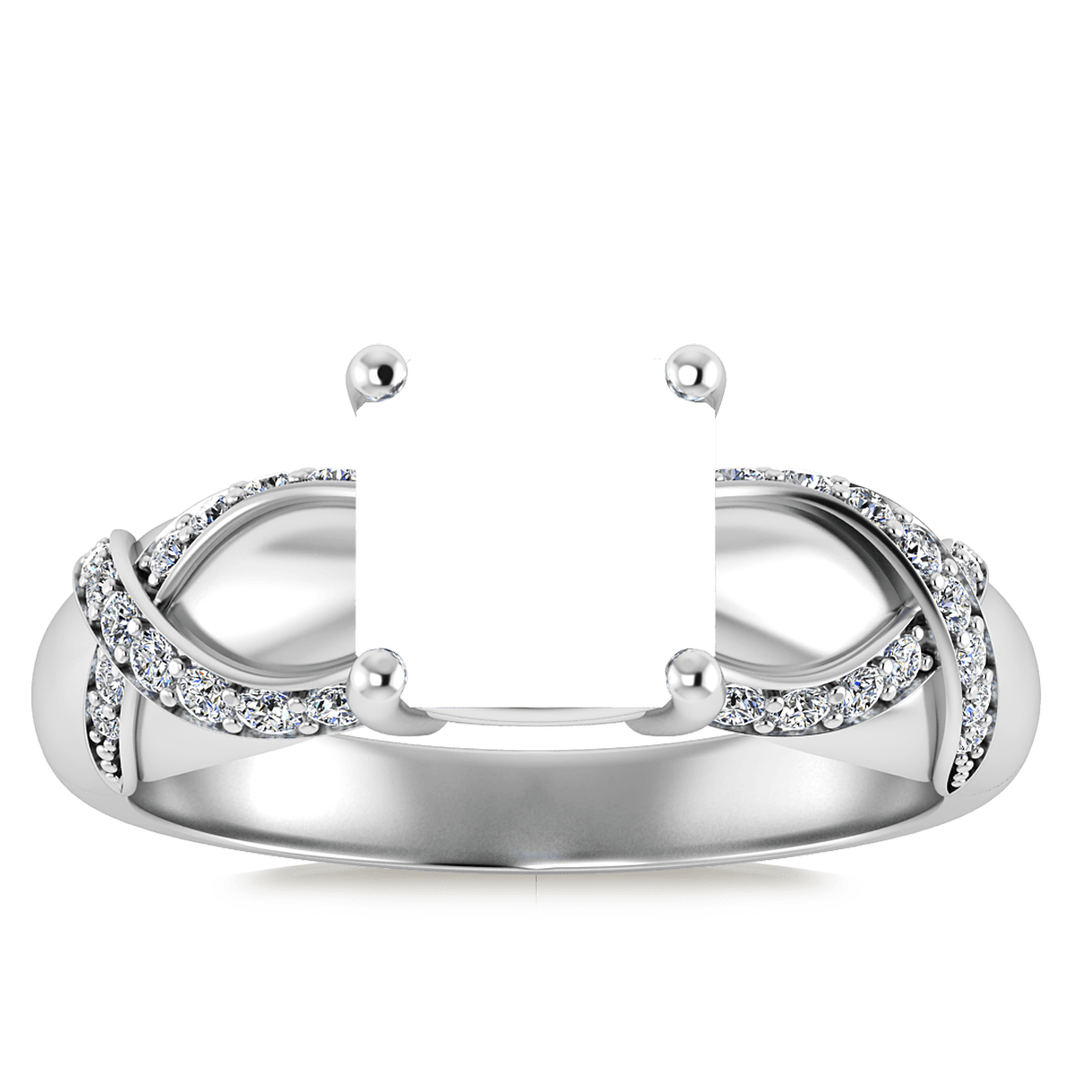 Nature Entangled Vintage Natural Diamond Ring (Square)