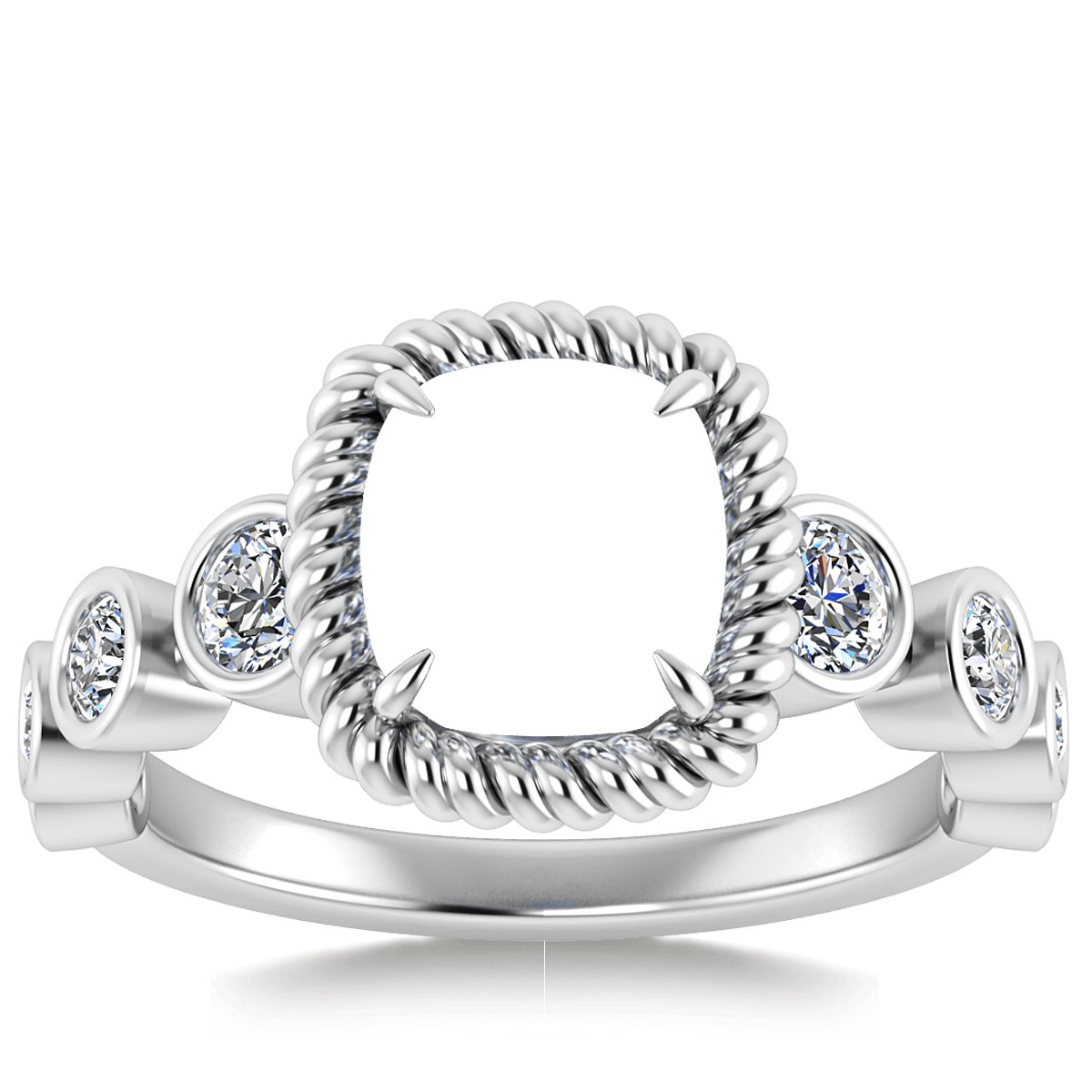 Vintage Twilight Natural Diamond Ring (Cushion_L)