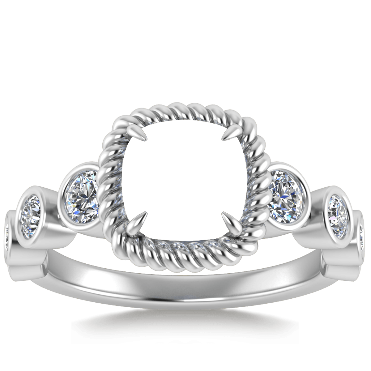 Vintage Twilight Natural Diamond Ring (Cushion)