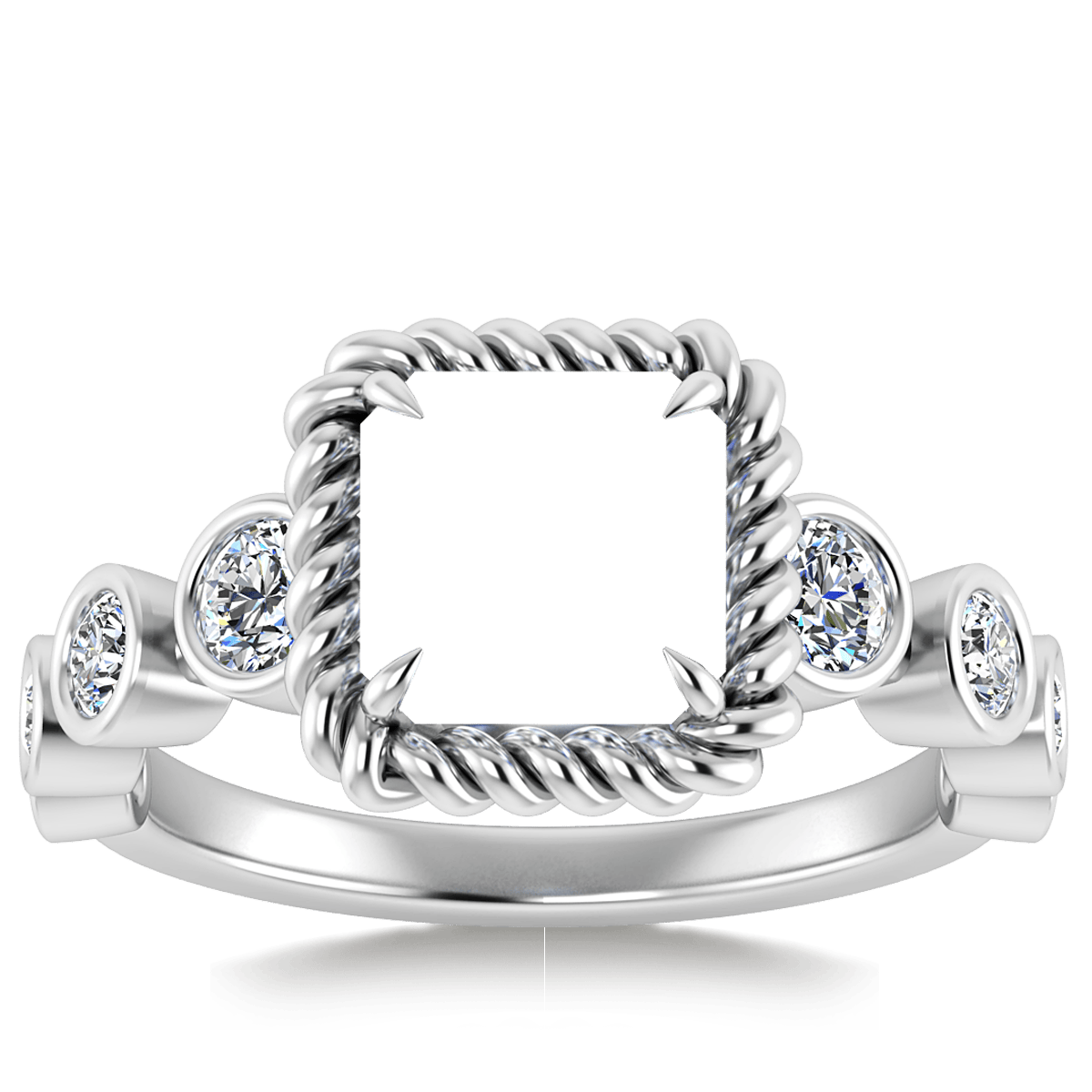 Vintage Twilight Natural Diamond Ring (Square)