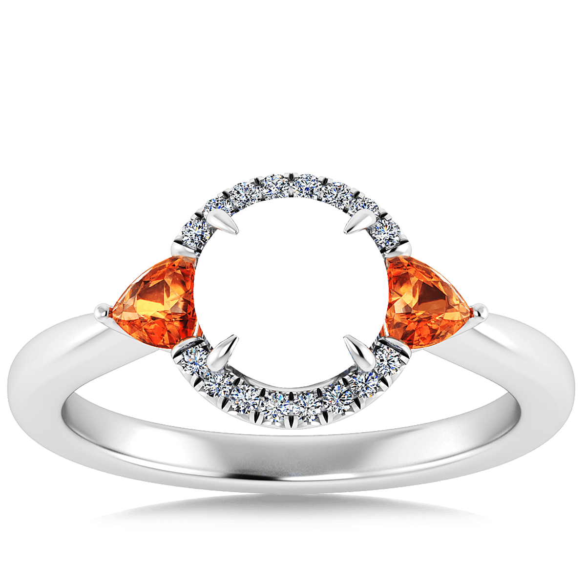 Sunny Modern Diamond Halo Ring (Round)