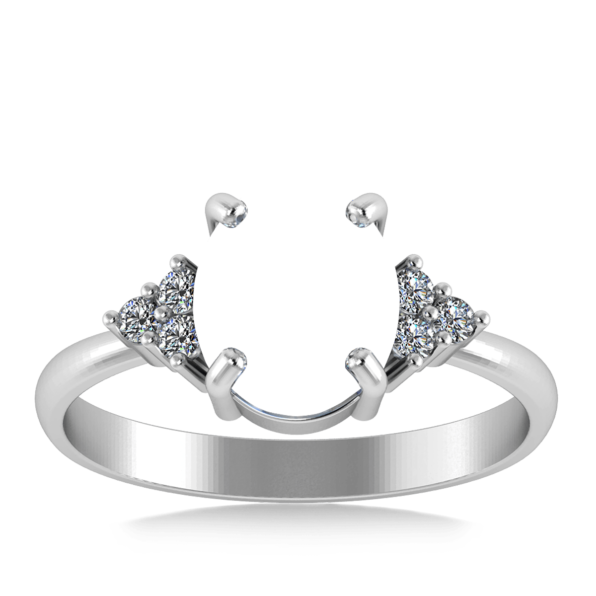 Minimal Classic Trinity Diamond Ring (Oval)