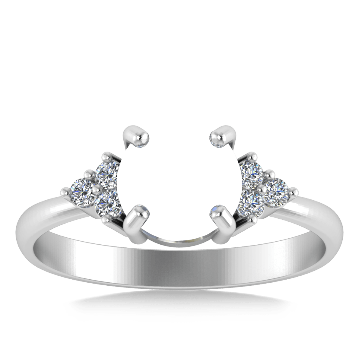 Minimal Classic Trinity Diamond Ring (Round)