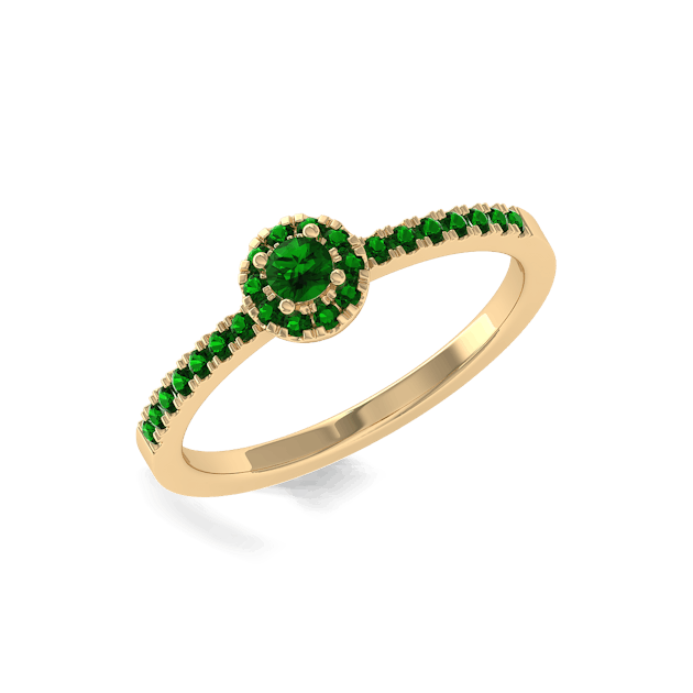 gemstone engagement rings - JRG0003 S Tsavorite Y 1
