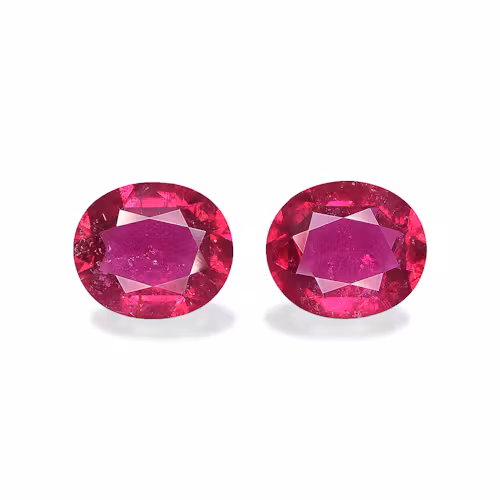 Vivid Pink Rubellite Tourmaline 10.43ct - 13x11mm Pair (RL1544)