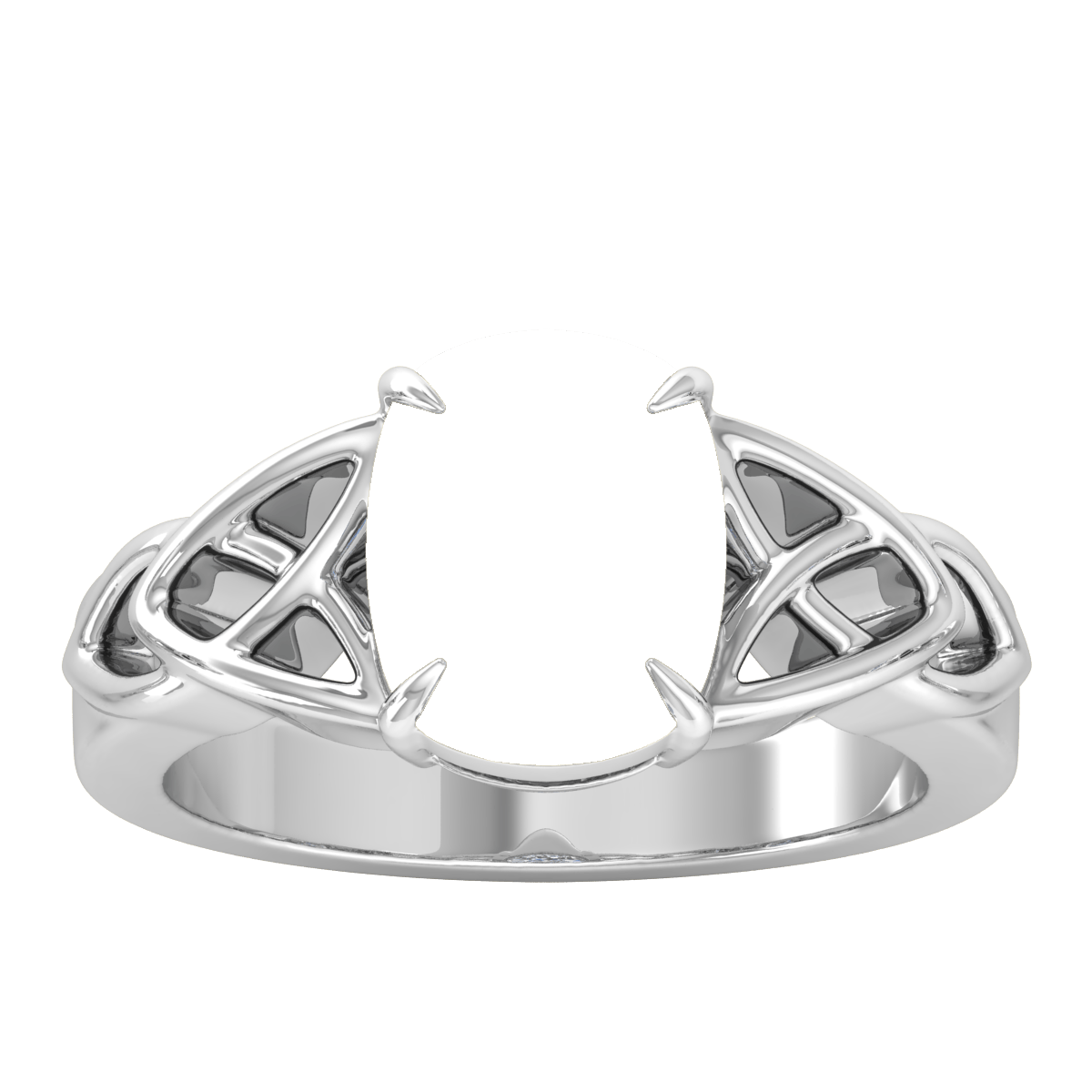 Inter Twined Elvish Gold Ring (Cushion_L)