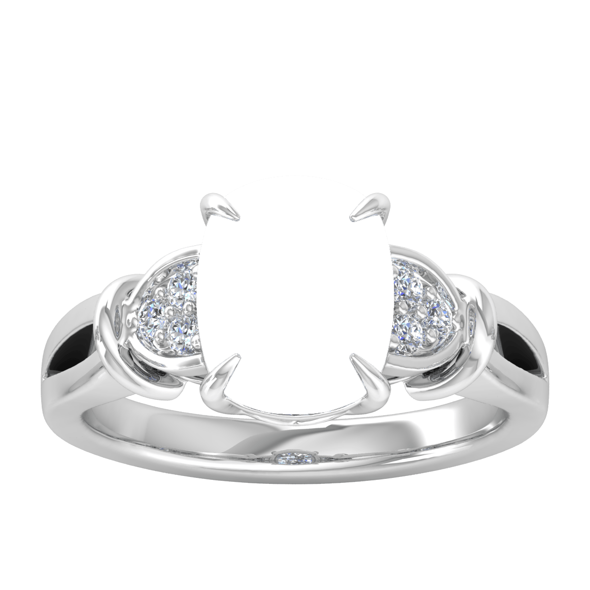 Vintage Three Stone Diamond Ring (Cushion_L)