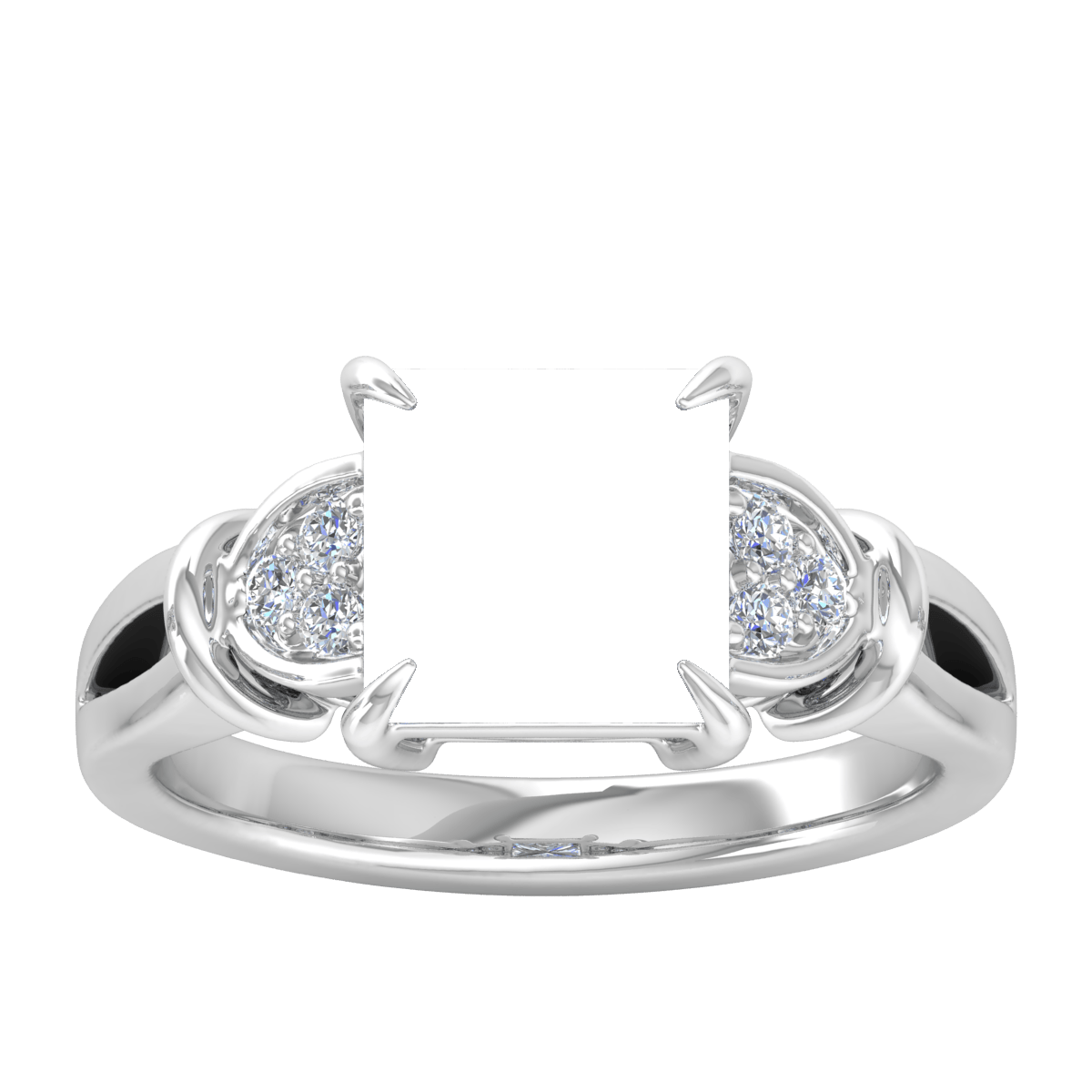 Vintage Three Stone Diamond Ring (Square)