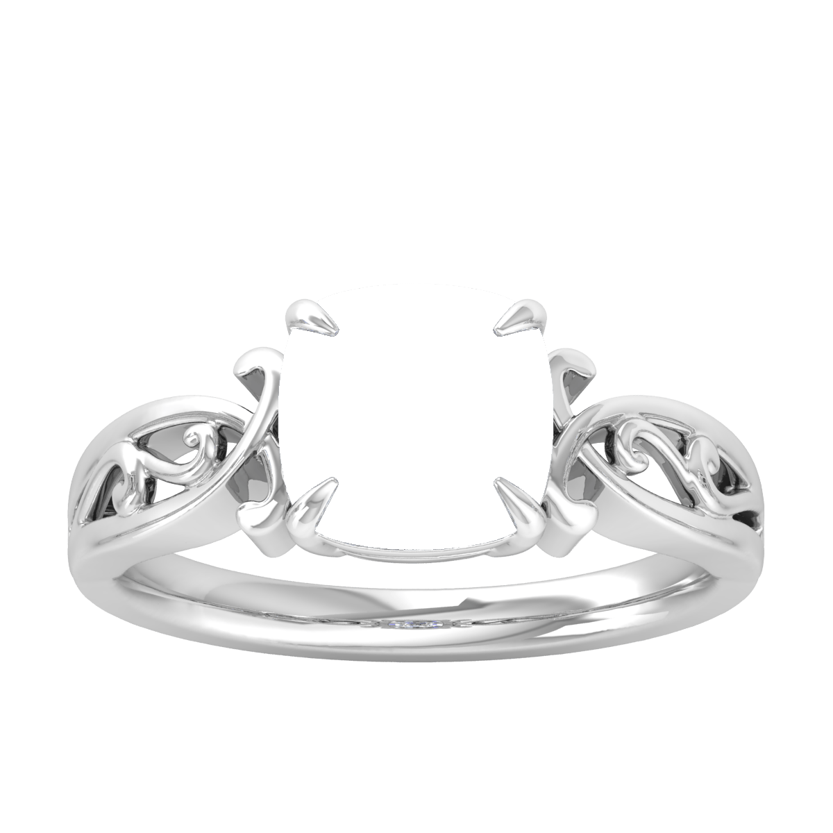 Unique Filigree Gold Ring (Cushion)