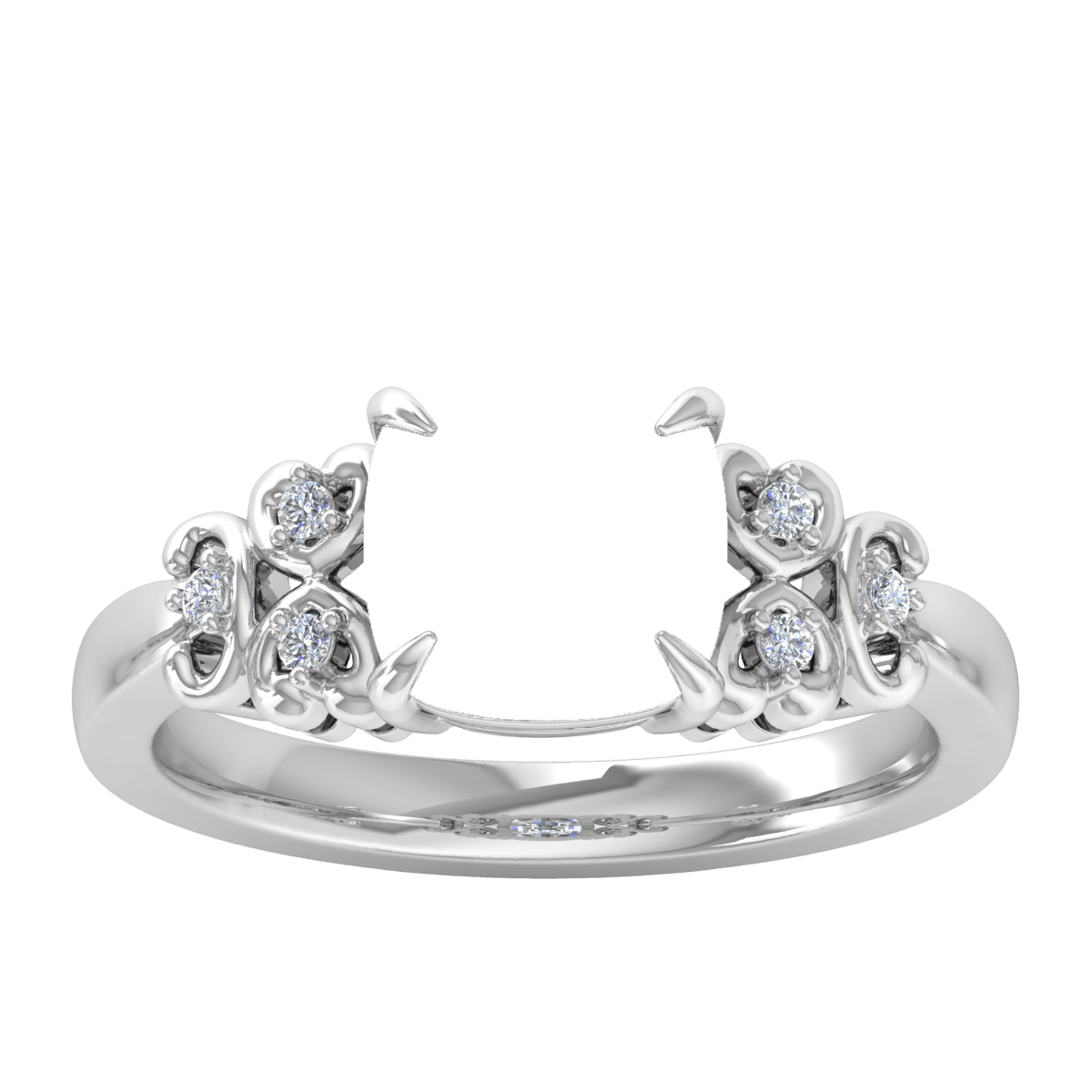 Triple Heart Diamond Ring (Cushion)