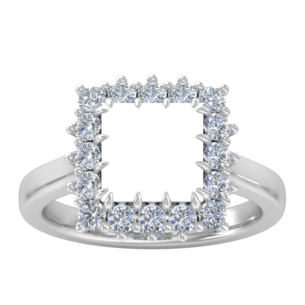 Royal Halo Diana Ring (Square)