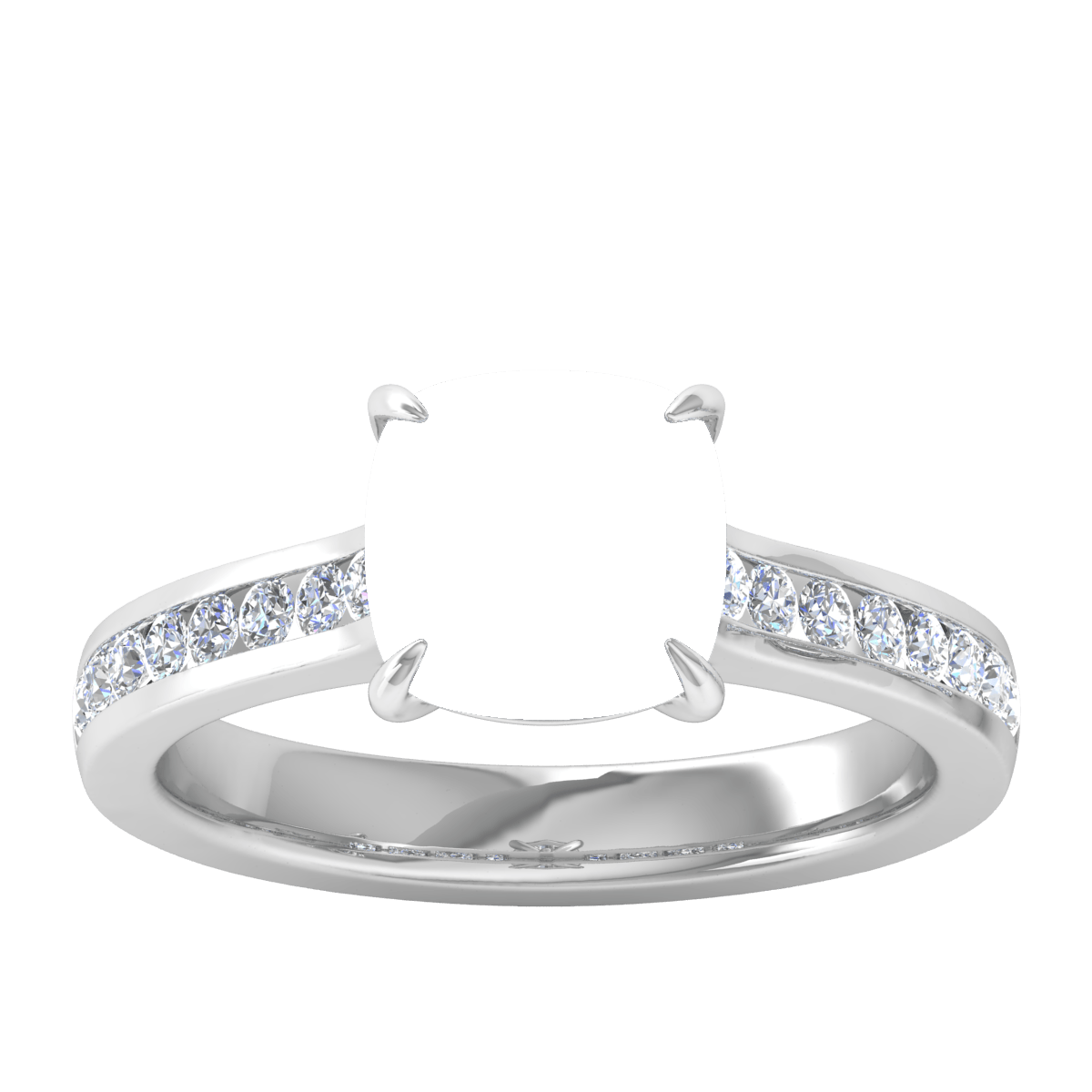 Minimal Diamond Shank Ring (Cushion)