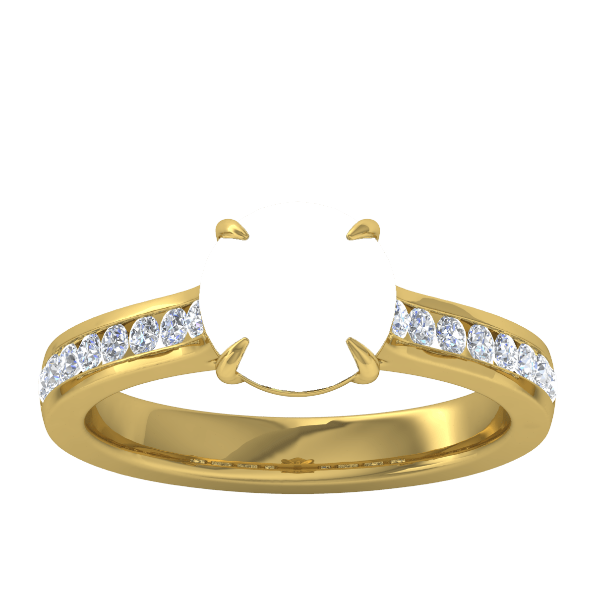 Minimal Diamond Shank Ring (Round)