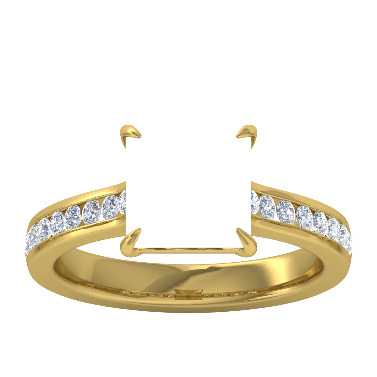 Minimal Diamond Shank Ring (Square)