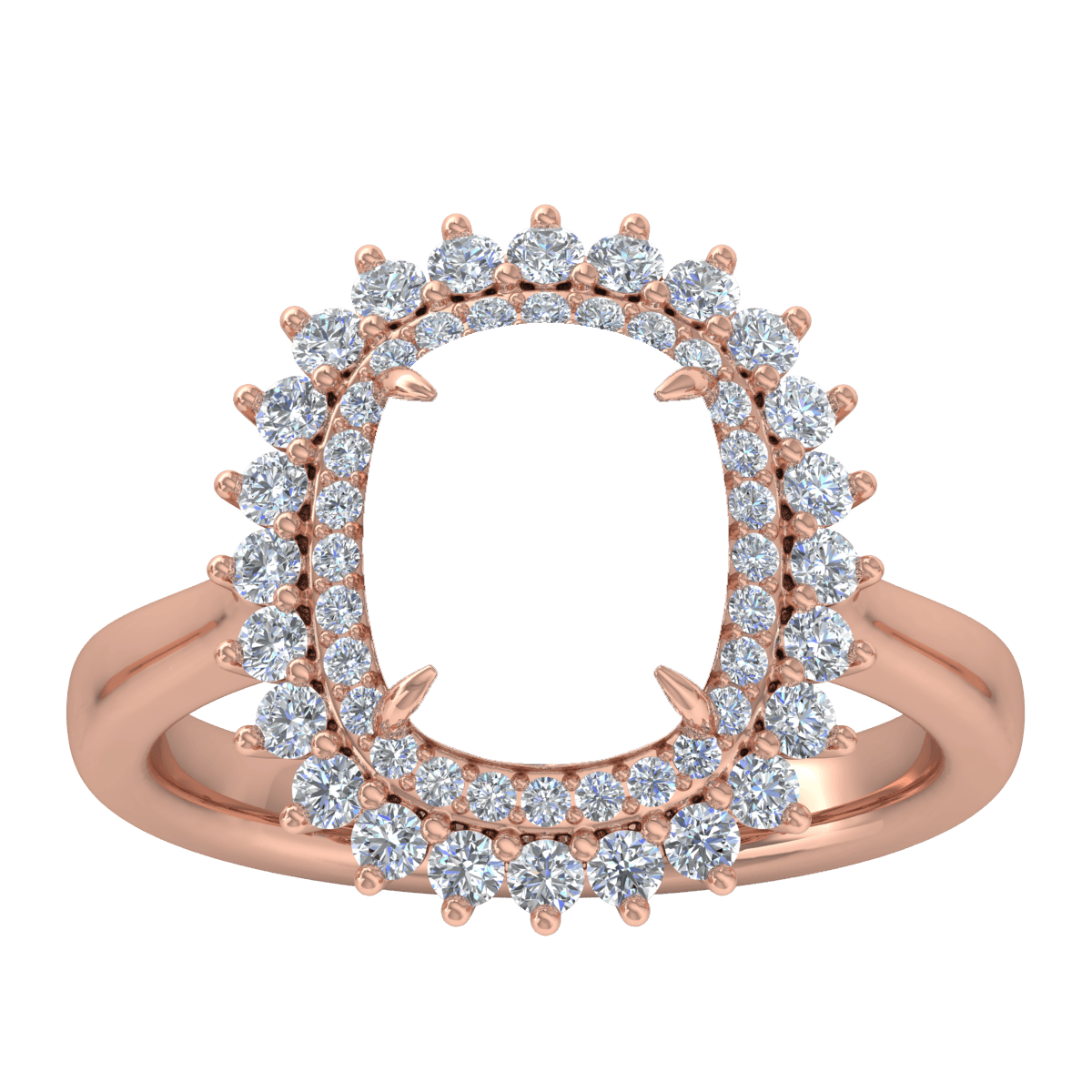 Luxe Double Halo Ring (Cushion_L)