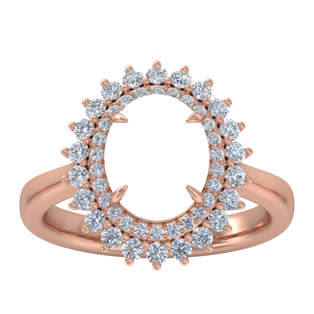 Luxe Double Halo Ring (Oval)