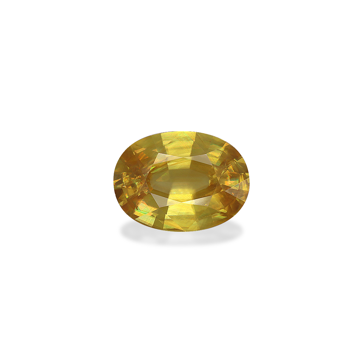 Pierre Précieuse Sphène Naturelle De Madagascar, Vert/jaune, 7x5 Mm, 0.91 Carats