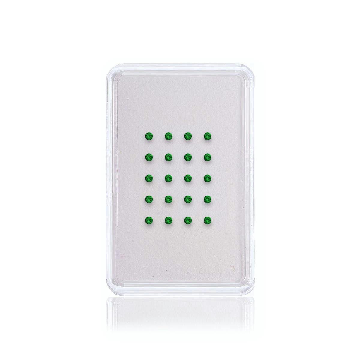 Round Precision Cut Vivid Green Tsavorite - Melee