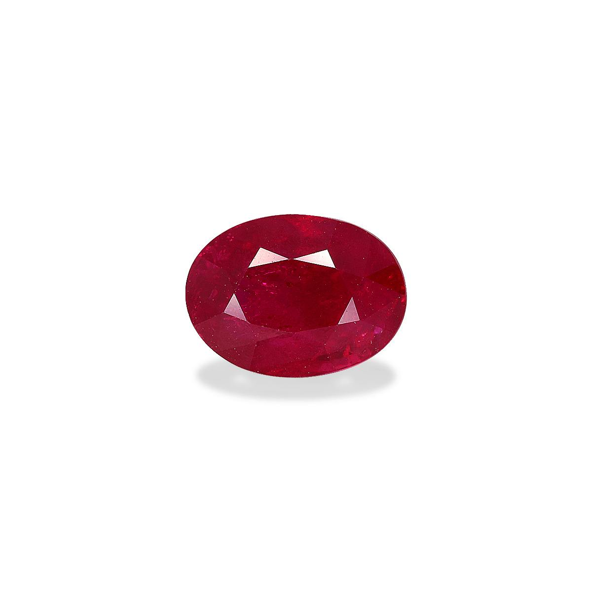 rubyページ Ruby Pave Earrings - Oval 2.08 Ct. - 18K White Gold #J9911