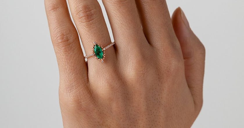 May Birthstone - Emerald - Image 1 may birthstone - emerald ring