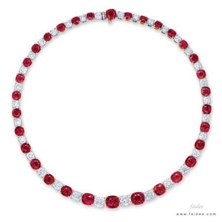 Gemstone trending at BaselWorld 2019 - Image 1 gemstone trending at BaselWorld 2019 - faidee ruby burmese necklace