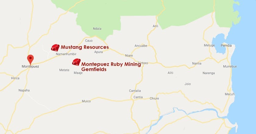 Demand Mozambique Rubies - montepuez mozambique ruby mining map