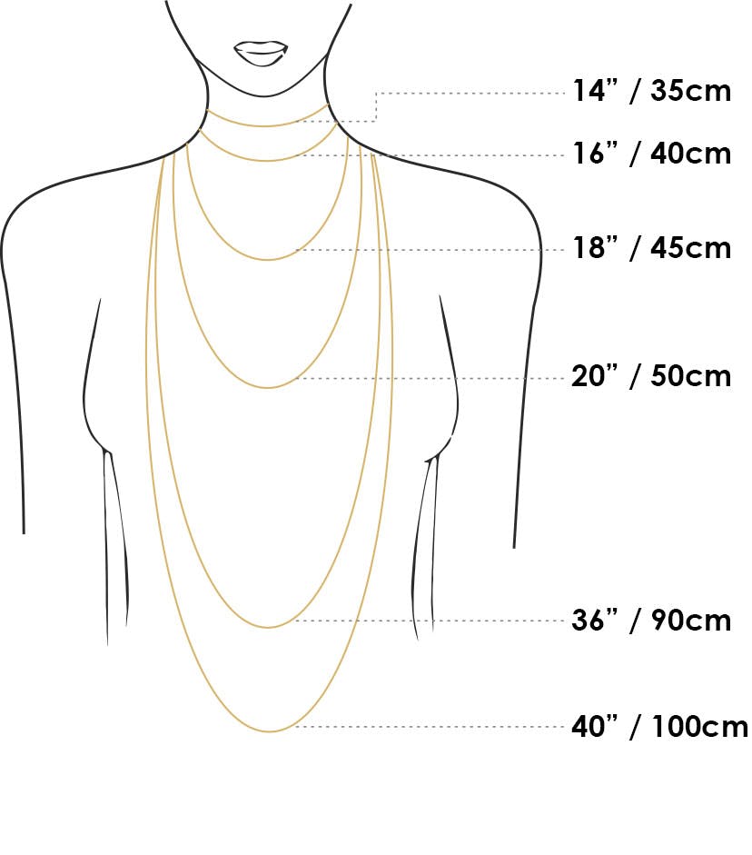 necklace size chart - necklace size chart