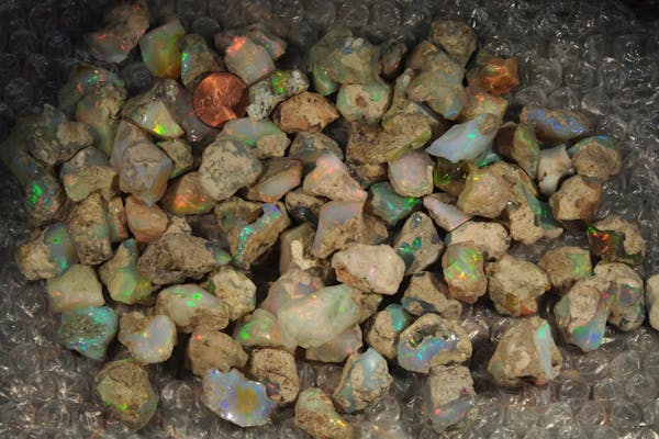 october birthstone - opal rough
