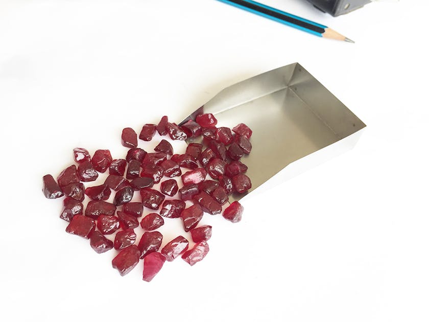 gemstone cutting - ruby scoop