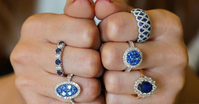 September Birthstone - Sapphire - Image 1 september birthstone - sapphire ring